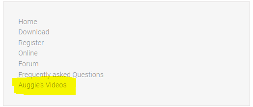 menu to Auggie's videos